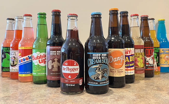 Several Bottles of Classic Sodas